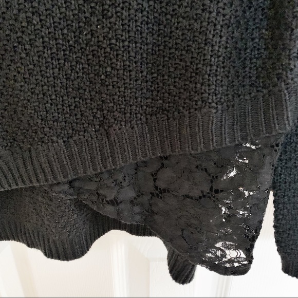 Brixton Ivy Darla Asymmetric Lace Hem Sweater - Picture 2 of 6